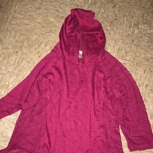 burgundy half sleeve shirt